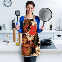 Hawaii Christmas Poinsettia Lei Apron Tapa Pattern LT01 - Polynesian Pride
