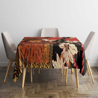 Hawaii Christmas Poinsettia Lei Tablecloth Tapa Pattern LT01 - Polynesian Pride