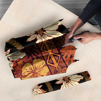 Hawaii Christmas Poinsettia Lei Umbrella Tapa Pattern - Polynesian Pride