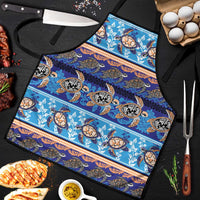 Hawaii Turtles Pattern Special Blue Apron LT01 Blue - Polynesian Pride