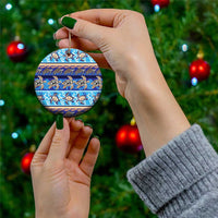 Hawaii Turtles Pattern Special Blue Ceramic Ornament LT01 - Polynesian Pride