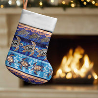 Hawaii Turtles Pattern Special Blue Christmas Stocking - Polynesian Pride