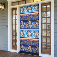 Hawaii Turtles Pattern Special Blue Door Cover LT01 - Polynesian Pride