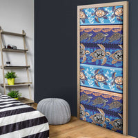 Hawaii Turtles Pattern Special Blue Door Cover LT01 - Polynesian Pride