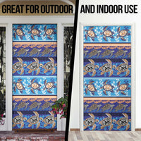 Hawaii Turtles Pattern Special Blue Door Cover LT01 - Polynesian Pride