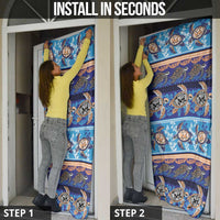 Hawaii Turtles Pattern Special Blue Door Cover LT01 - Polynesian Pride