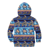 Hawaii Turtles Pattern Special Blue Kid Hoodie LT01 - Polynesian Pride