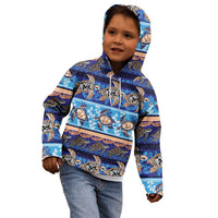 Hawaii Turtles Pattern Special Blue Kid Hoodie LT01 - Polynesian Pride