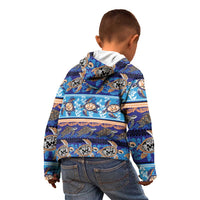 Hawaii Turtles Pattern Special Blue Kid Hoodie LT01 - Polynesian Pride