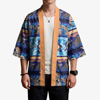 Hawaii Turtles Pattern Special Blue Kimono - Polynesian Pride