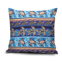 Hawaii Turtles Pattern Special Blue Pillow Cover - Polynesian Pride