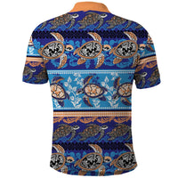 Hawaii Turtles Pattern Special Blue Polo Shirt - Polynesian Pride