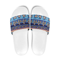 Hawaii Turtles Pattern Special Blue Slide Sandals - Polynesian Pride