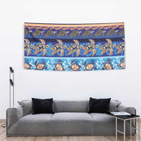 Hawaii Turtles Pattern Special Blue Tapestry - Polynesian Pride