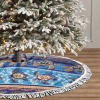 Hawaii Turtles Pattern Special Blue Tree Skirt - Polynesian Pride