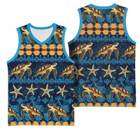 Hawaii Turtles Starfish Unique Pattern Basketball Jersey LT01 - Polynesian Pride