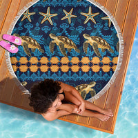 Hawaii Turtles Starfish Unique Pattern Beach Blanket LT01 - Polynesian Pride