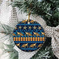 Hawaii Turtles Starfish Unique Pattern Ceramic Ornament - Polynesian Pride