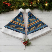 Hawaii Turtles Starfish Unique Pattern Christmas Santa Hat LT01 - Polynesian Pride