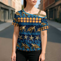 Hawaii Turtles Starfish Unique Pattern Cross Shoulder Shirt LT01 - Polynesian Pride