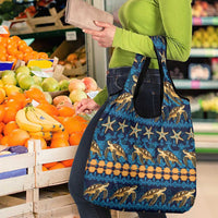 Hawaii Turtles Starfish Unique Pattern Grocery Bag - Polynesian Pride