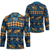 Hawaii Turtles Starfish Unique Pattern Hockey Jersey LT01 - Polynesian Pride