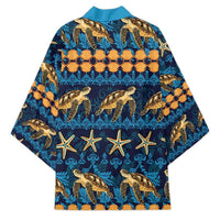 Hawaii Turtles Starfish Unique Pattern Kimono - Polynesian Pride