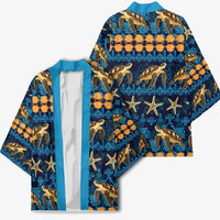 Hawaii Turtles Starfish Unique Pattern Kimono - Polynesian Pride