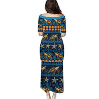 Hawaii Turtles Starfish Unique Pattern Puletasi LT01 - Polynesian Pride