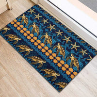 Hawaii Turtles Starfish Unique Pattern Rubber Doormat LT01 - Polynesian Pride