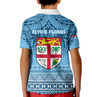 Fiji Rugby Kid Polo Shirt Fijian Go 2023 World Cup LT01 - Polynesian Pride