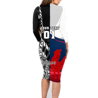 custom-new-zealand-and-france-rugby-family-matching-long-sleeve-bodycon-dress-and-hawaiian-shirt-xv-de-france-kiwi-silver-fern-2023-world-cup