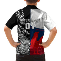 Custom New Zealand And France Rugby Hawaiian Shirt XV de France Kiwi Silver Fern 2023 World Cup LT01 - Polynesian Pride
