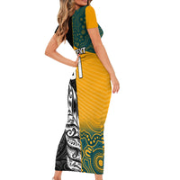 custom-new-zealand-and-ausrtralia-rugby-family-matching-short-sleeve-bodycon-dress-and-hawaiian-shirt-wallabies-kiwi-silver-fern-2023-world-cup