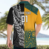 Custom New Zealand And Australia Rugby Hawaiian Shirt Wallabies Kiwi Silver Fern 2023 World Cup LT01 - Polynesian Pride