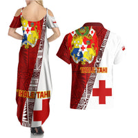 Tonga Rugby Couples Matching Summer Maxi Dress and Hawaiian Shirt Tongan Go 2023 World Cup LT01 - Polynesian Pride
