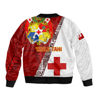 Tonga Rugby Sleeve Zip Bomber Jacket Tongan Go 2023 World Cup LT01 - Polynesian Pride