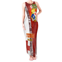 Tonga Rugby Tank Maxi Dress Tongan Go 2023 World Cup LT01 Women Red - Polynesian Pride