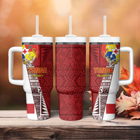 Tonga Rugby Tumbler With Handle Go Tongan LT01 - Polynesian Pride