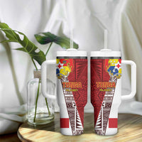 Tonga Rugby Tumbler With Handle Go Tongan LT01 - Polynesian Pride