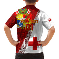 Custom Tonga Rugby Kid Hawaiian Shirt Tongan Go 2023 World Cup LT01 - Polynesian Pride
