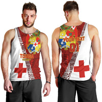 Custom Tonga Rugby Men Tank Top Tongan Go 2023 World Cup LT01 - Polynesian Pride