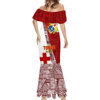 Custom Tonga Rugby Mermaid Dress Tongan Go 2023 World Cup LT01 - Polynesian Pride