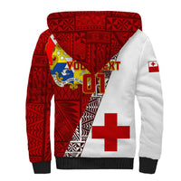 Custom Tonga Rugby Sherpa Hoodie Tongan Go 2023 World Cup LT01 - Polynesian Pride