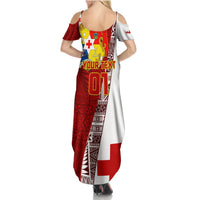 Custom Tonga Rugby Summer Maxi Dress Tongan Go 2023 World Cup LT01 - Polynesian Pride