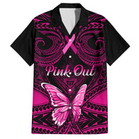 Personalised Pink Out Hawaiian Shirt Breast Cancer Awareness Polynesian Pattern Black Version LT01 Black - Polynesian Pride