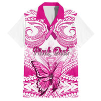 Personalised Pink Out Hawaiian Shirt Breast Cancer Awareness Polynesian Pattern White Version LT01 White - Polynesian Pride