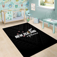 Football New Zealand Area Rug Aotearoa United Black Version - Polynesian Pride