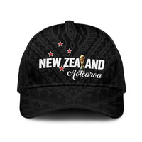 Football New Zealand Baseball Net Cap Aotearoa United Black Version LT01 One Size Black Black - Polynesian Pride