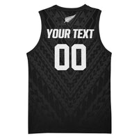 Custom Football New Zealand Basketball Jersey Aotearoa United Black Version - Polynesian Pride